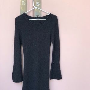 Peruvian Connection dark grey sweater dress